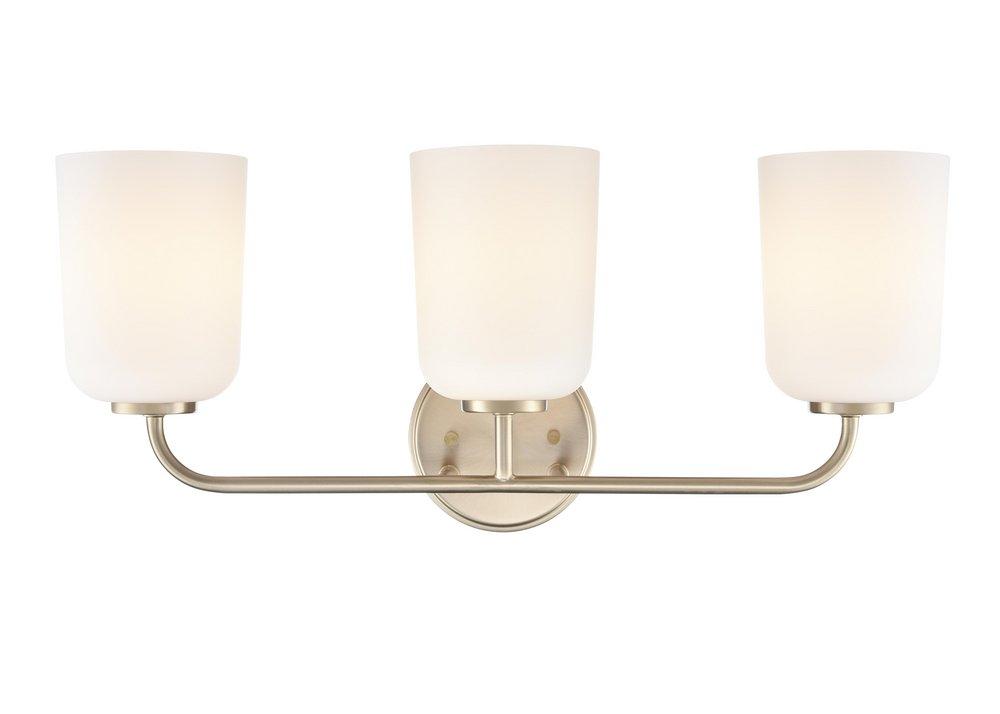 22 in. 3-Light Vanity Fixture in Modern Gold 