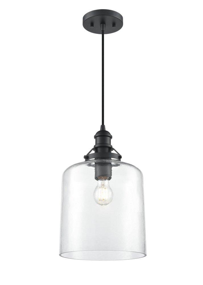 10 in. 1-Light Pendant Light in Matte Black 
