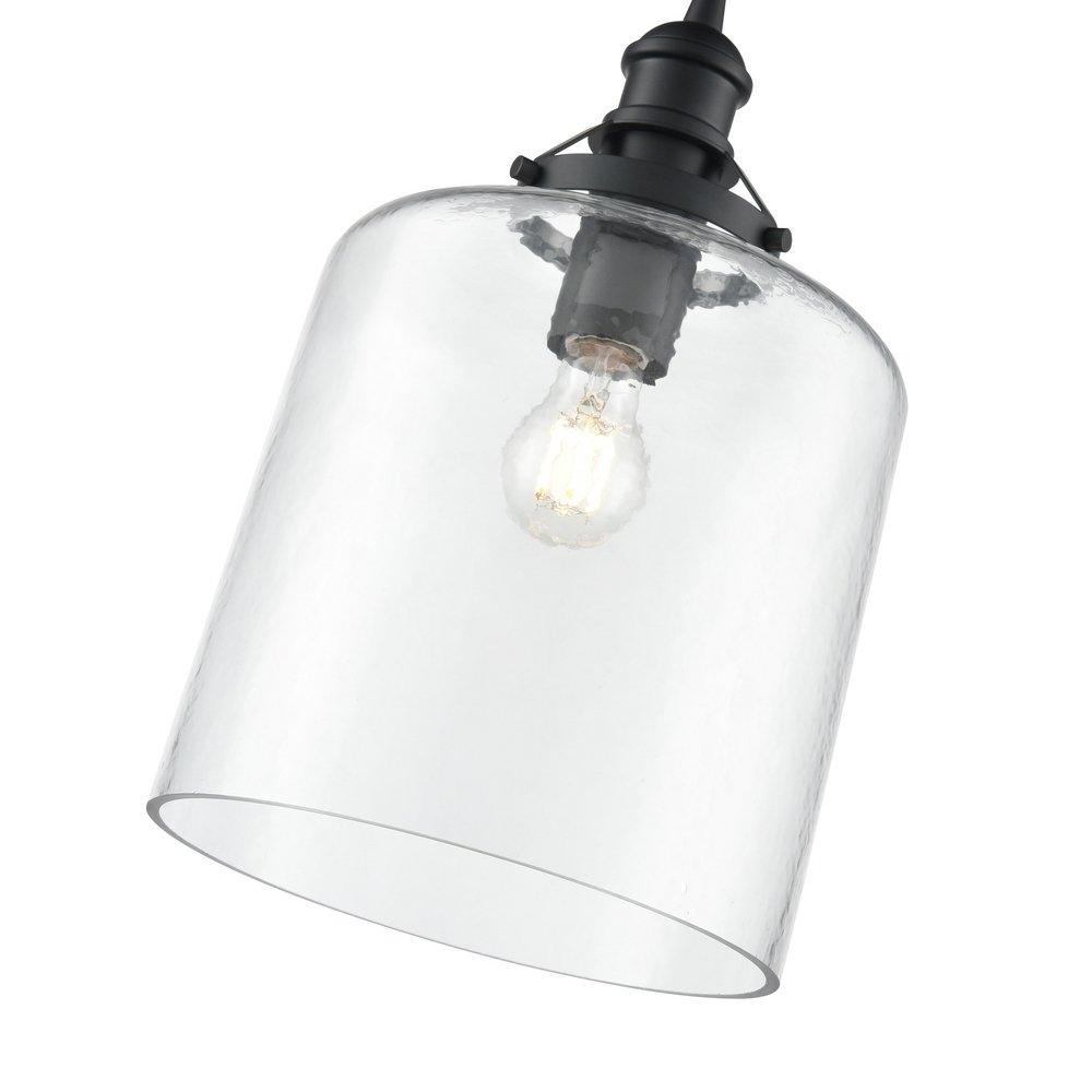 10 in. 1-Light Pendant Light in Matte Black 