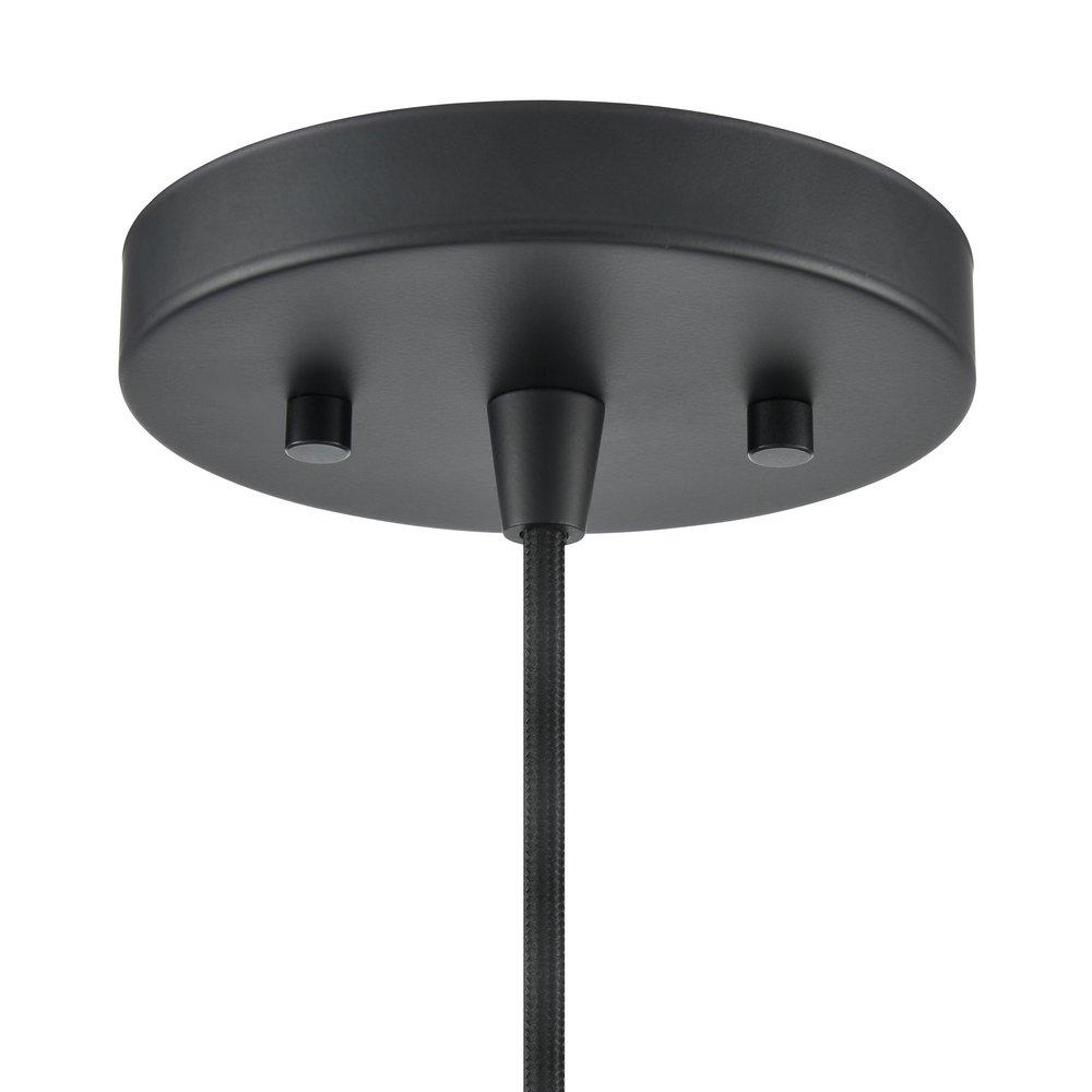 10 in. 1-Light Pendant Light in Matte Black 