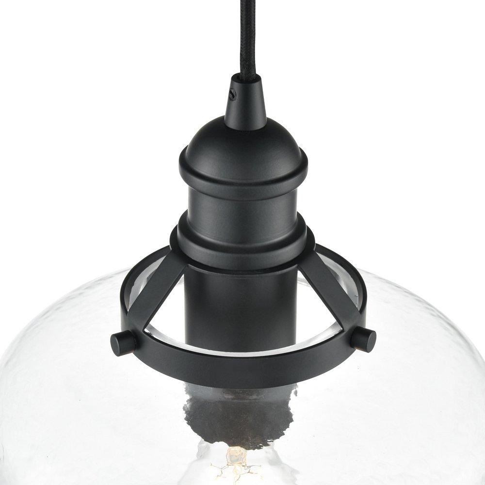10 in. 1-Light Pendant Light in Matte Black 