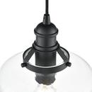 10 in. 1-Light Pendant Light in Matte Black 