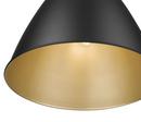 15 in. 1-Light Pendant Light in Matte Black 