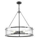 24-3/4 in. 5-Light Chandelier Ceiling Light in Matte Black 
