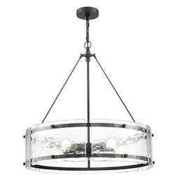 24-3/4 in. 5-Light Chandelier Ceiling Light in Matte Black