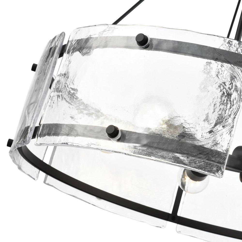 24-3/4 in. 5-Light Chandelier Ceiling Light in Matte Black 