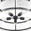24-3/4 in. 5-Light Chandelier Ceiling Light in Matte Black 