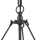 24-3/4 in. 5-Light Chandelier Ceiling Light in Matte Black 