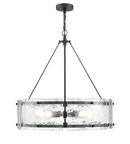 24-3/4 in. 5-Light Chandelier Ceiling Light in Matte Black 