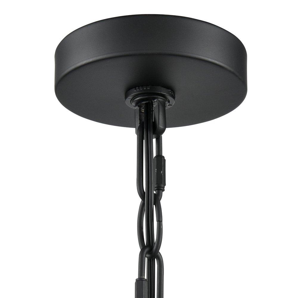 24-3/4 in. 5-Light Chandelier Ceiling Light in Matte Black 