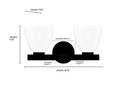 15-3/4 in. 2-Light Vanity Fixture in Matte Black 