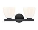 15-3/4 in. 2-Light Vanity Fixture in Matte Black 