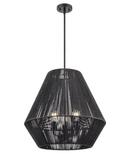 22 in. 3-Light Pendant Light in Matte Black 