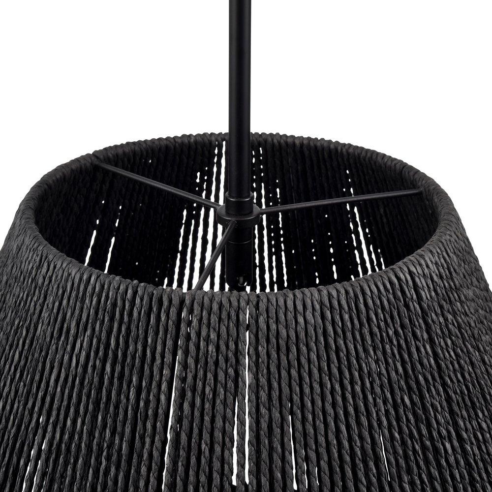 22 in. 3-Light Pendant Light in Matte Black 