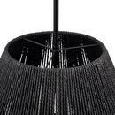 22 in. 3-Light Pendant Light in Matte Black 