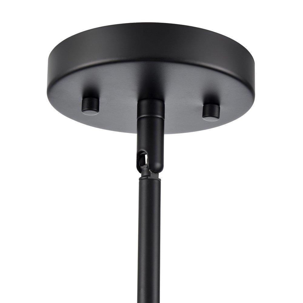 22 in. 3-Light Pendant Light in Matte Black 