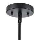 22 in. 3-Light Pendant Light in Matte Black 