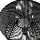 22 in. 3-Light Pendant Light in Matte Black 