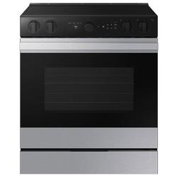 30" W Smart Wi-Fi Slide In 5 Burner Radiant Cooktop Range with Single 6.3 Cu Ft Convection Oven with Air Fry in Stainless Steel