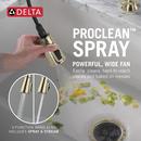 DELTA RENALDI TWO HANDLE PULL-DOWN BRIDGE KITCHEN FAUCET 