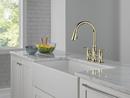 Two Handle Bridge Pull Down Kitchen Faucet in Arctic Stainless 