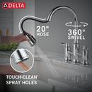 Two Handle Bridge Pull Down Kitchen Faucet in Lumicoat&reg; Chrome 