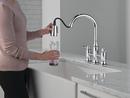 Two Handle Bridge Pull Down Kitchen Faucet in Lumicoat&reg; Chrome 
