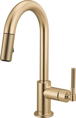 Single Handle Pull Down Bar Faucet in Brilliance® Luxe Gold®