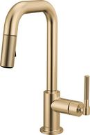 BRIZO LITZE PULL-DOWN PREP FAUCET WITH SQUARE SPOUT - KNURLED HANDLE 