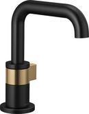 Single Handle Sensor Bathroom Sink Faucet in Matte Black with Brilliance® Luxe Gold®
