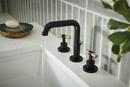Two Handle Widespread Bathroom Sink Faucet in Matte Black (Handles Sold Separately) 