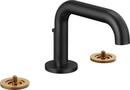 Two Handle Widespread Bathroom Sink Faucet in Matte Black (Handles Sold Separately)