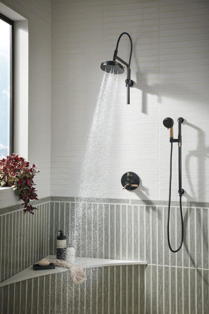 BRIZO LITZE 8 H2OKINETIC ROUND MULTI-FUNCTION WALL MOUNT SHOWERHEAD 