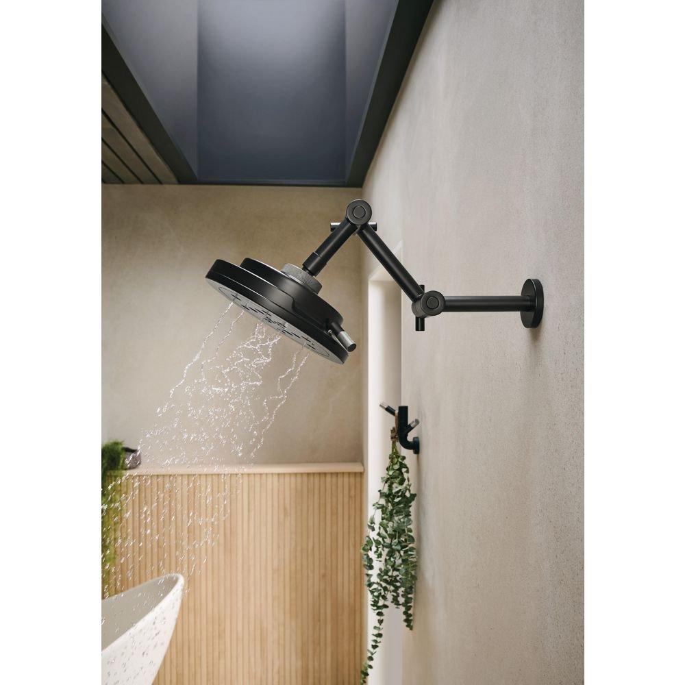 Multi Function Showerhead in Matte Black with Brilliance&reg; Luxe Steel&reg; 