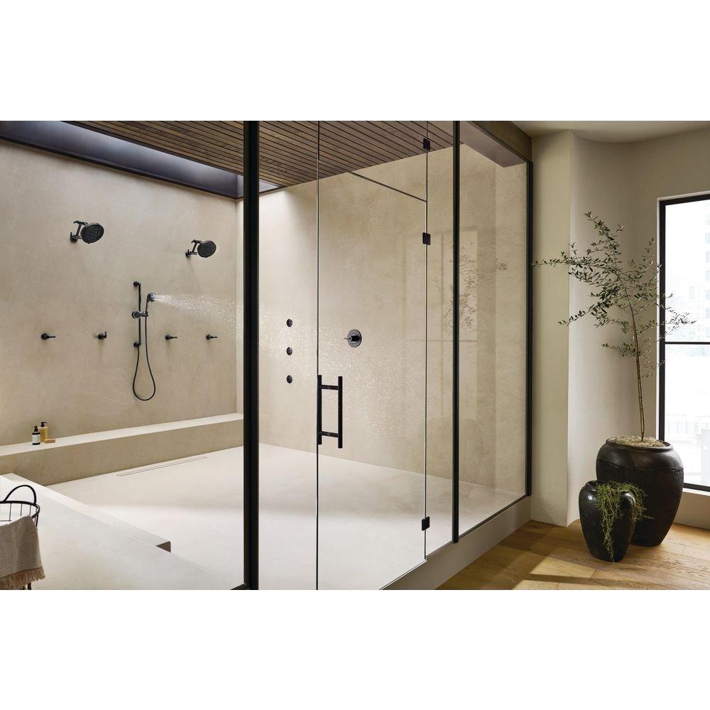 Multi Function Showerhead in Matte Black with Brilliance&reg; Luxe Steel&reg; 