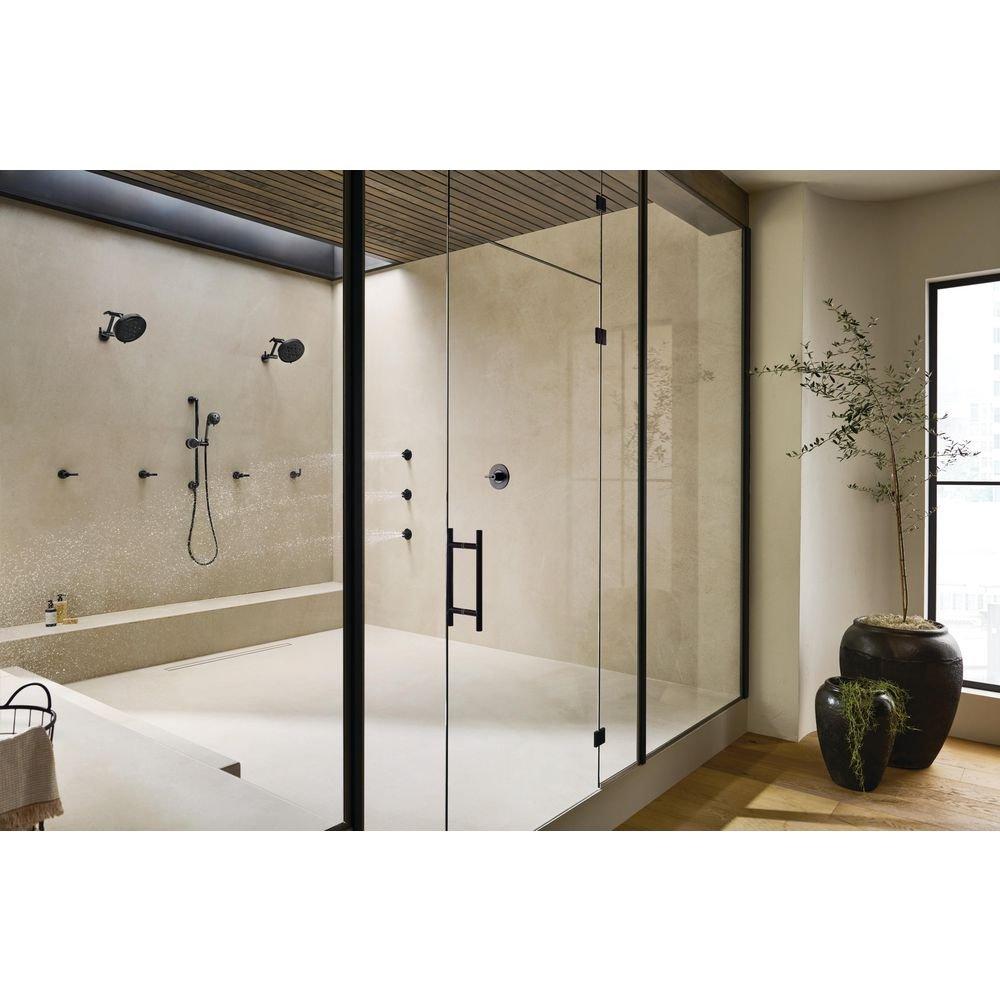 Multi Function Showerhead in Matte Black with Brilliance&reg; Luxe Steel&reg; 