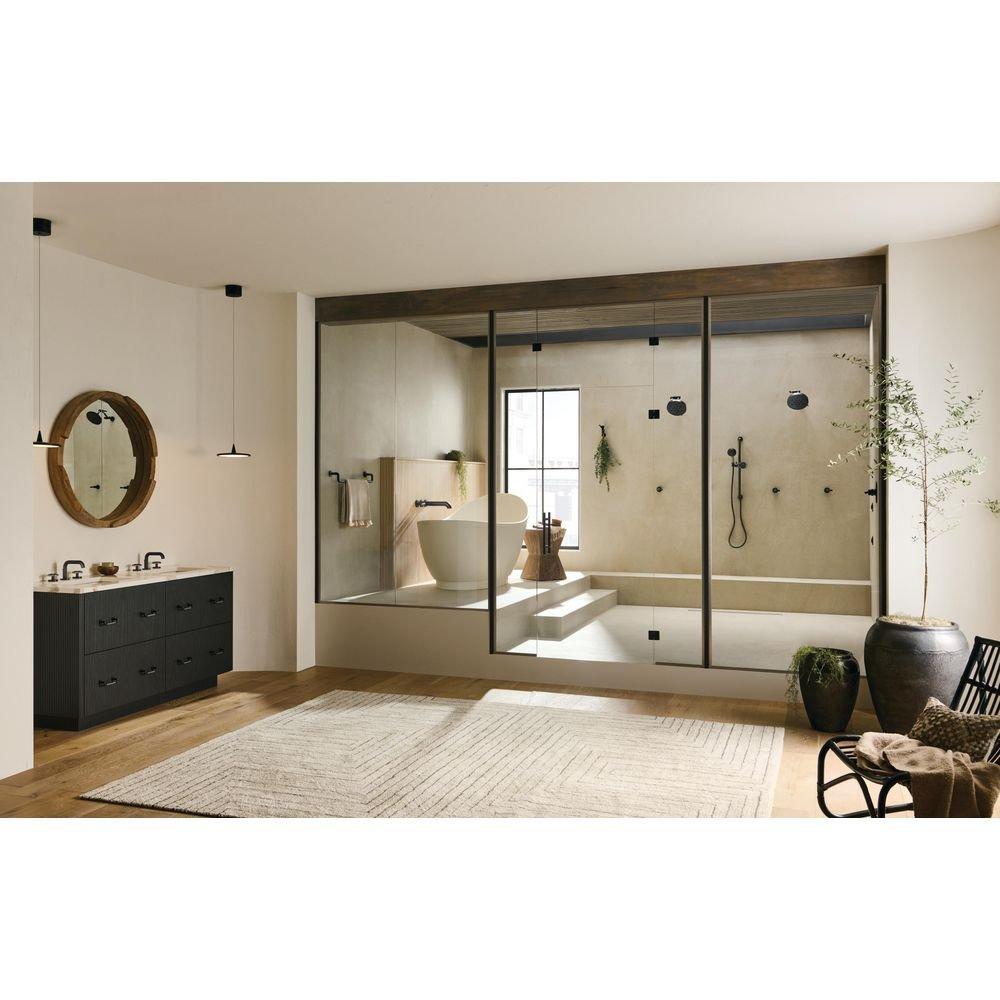 Multi Function Showerhead in Matte Black with Brilliance&reg; Luxe Steel&reg; 