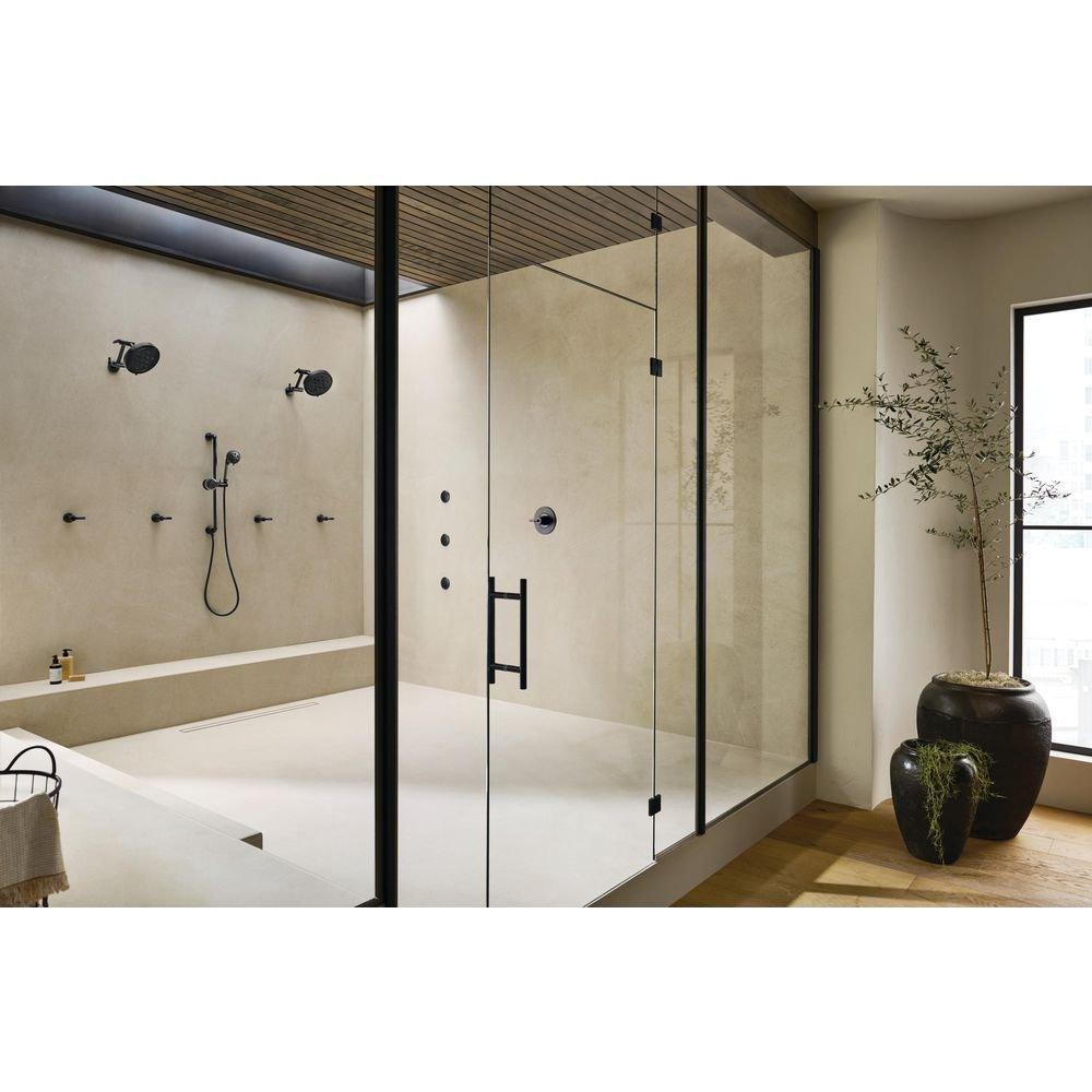 Multi Function Showerhead in Matte Black with Brilliance&reg; Luxe Steel&reg; 