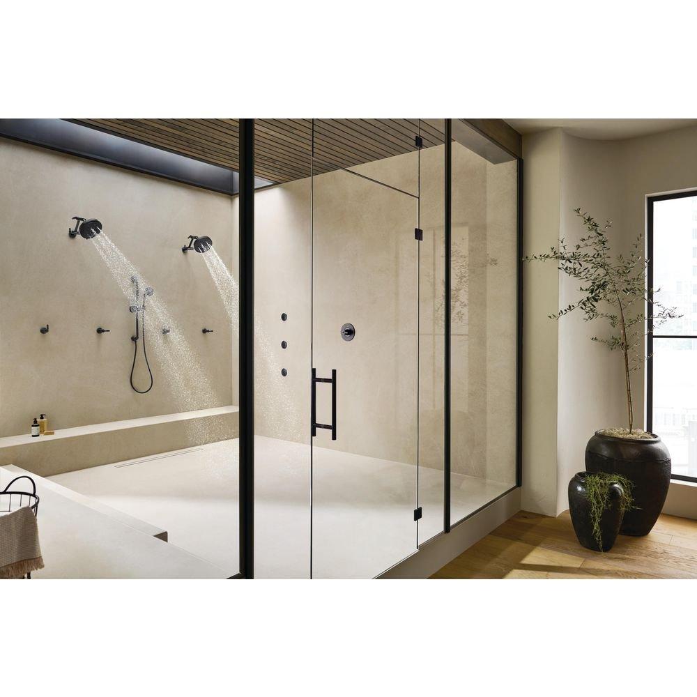 Multi Function Showerhead in Matte Black with Brilliance&reg; Luxe Steel&reg; 