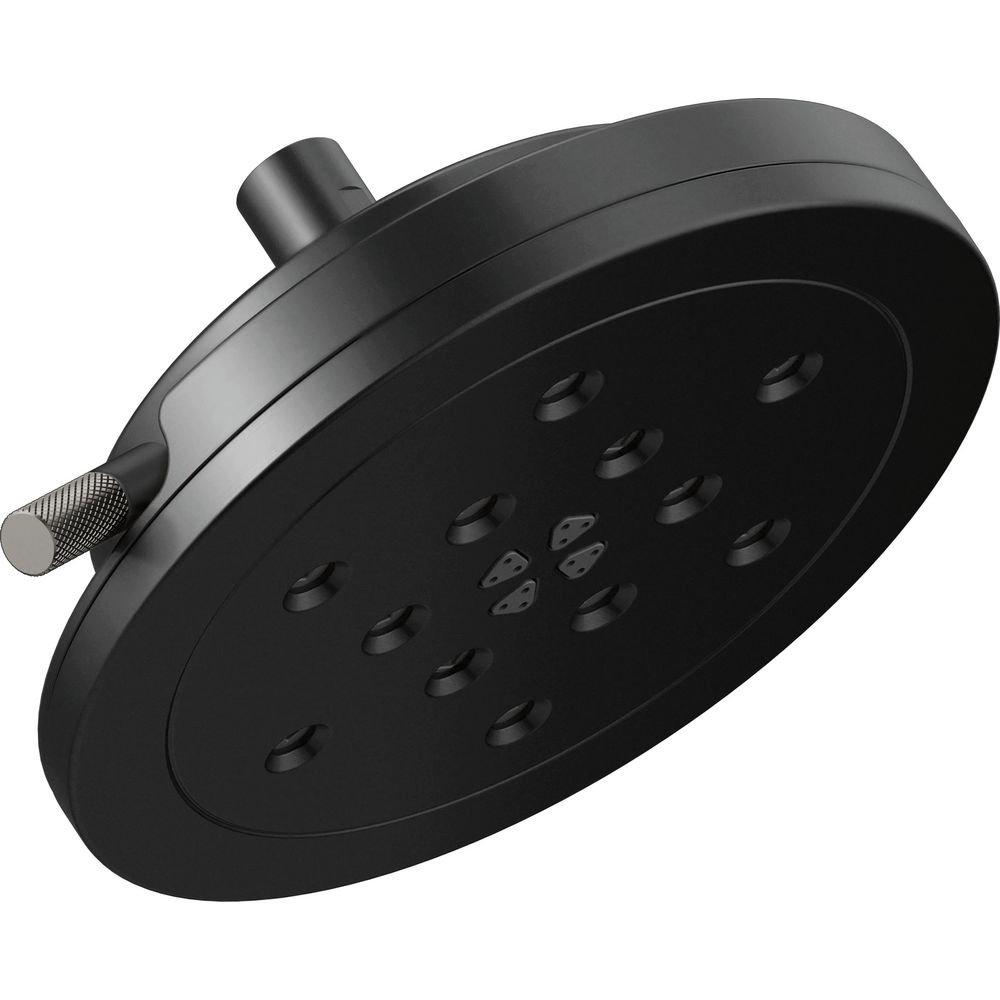 Multi Function Showerhead in Matte Black with Brilliance&reg; Luxe Steel&reg; 
