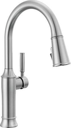 Single Handle Pull Down Kitchen Faucet in Arctic Stainless
