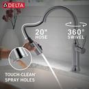 Single Handle Pull Down Kitchen Faucet in Arctic Stainless 