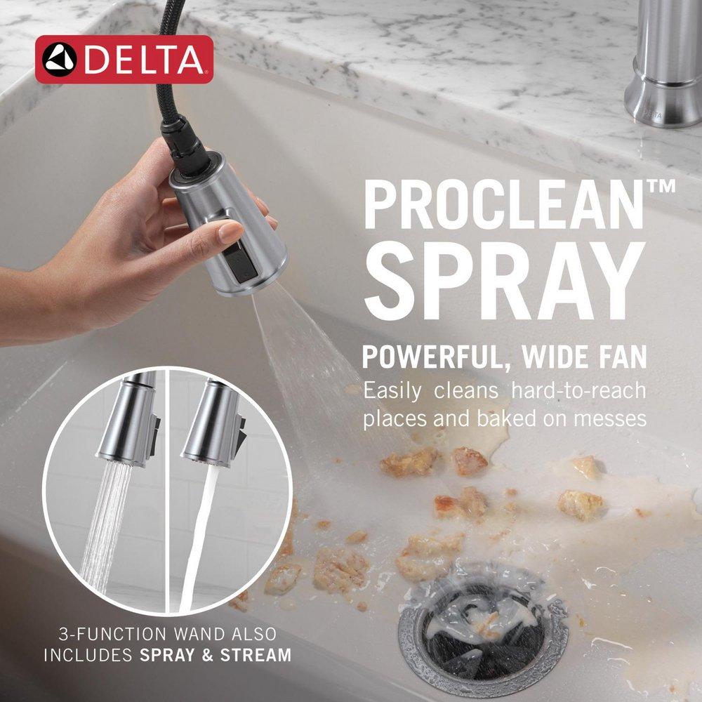 Single Handle Pull Down Kitchen Faucet in Arctic Stainless 