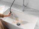 Single Handle Pull Down Kitchen Faucet in Arctic Stainless 