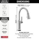 DELTA RENALDI TOUCH2O KITCHEN FAUCET WITH TOUCHLESS TECHNOLOGY 