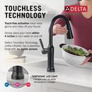 Single Handle Pull Down Touchless Kitchen Faucet in Matte Black 
