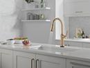 Single Handle Pull Down Touchless Kitchen Faucet in Lumicoat Champagne Bronze 