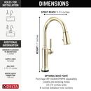 DELTA RENALDI TOUCH2O KITCHEN FAUCET WITH TOUCHLESS TECHNOLOGY 