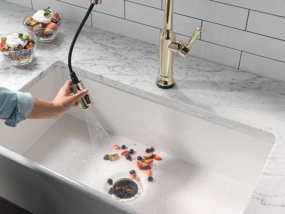 Single Handle Pull Down Touchless Kitchen Faucet in Arctic Stainless 