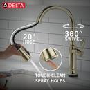 Single Handle Pull Down Touchless Kitchen Faucet in Arctic Stainless 